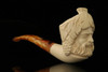 srv - Bacchus Block Meerschaum Pipe with fitted case M2186