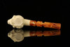 srv - Lion Block Meerschaum Pipe with fitted case M2190