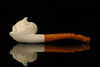 srv - Buffalo Block Meerschaum Pipe with fitted case M2192