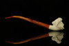 srv - Pirate Churchwarden Dual Stem Meerschaum Pipe with fitted case M2210