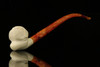 srv - Bulldog Churchwarden Dual Stem Meerschaum Pipe with fitted case M2211