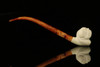 srv - Bulldog Churchwarden Dual Stem Meerschaum Pipe with fitted case M2211