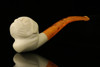 srv - Bulldog Churchwarden Dual Stem Meerschaum Pipe with fitted case M2211