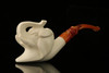 srv - Elephant Block Meerschaum Pipe with fitted case M2241