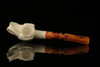 srv - Elephant Block Meerschaum Pipe with fitted case M2241