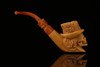 srv - Skull with Hat Block Meerschaum Pipe with fitted case M2266