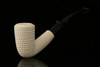 Lattice Dublin Churchwarden Dual Stem Meerschaum Pipe with case M2283