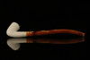 Lattice Dublin Churchwarden Dual Stem Meerschaum Pipe with case M2283