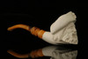 srv - Pirate Block Meerschaum Pipe with fitted case M2301