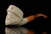 srv - Pirate Block Meerschaum Pipe with fitted case M2301