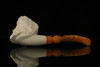 srv - Pirate Block Meerschaum Pipe with fitted case M2301