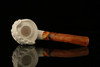 srv - Pirate Block Meerschaum Pipe with fitted case M2302