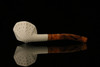 srv - Lattice Flat Octagon Block Meerschaum Pipe with fitted case M2315