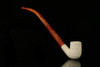 srv - Lattice Bent Billiard Churchwarden Block Meerschaum Pipe with fitted case M2325