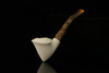 srv - Freehand Churchwarden Dual Stem Meerschaum Pipe with case M2327