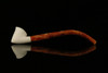 srv - Freehand Churchwarden Dual Stem Meerschaum Pipe with case M2327