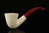 srv - Bent Dublin Block Meerschaum Pipe with custom case 15204