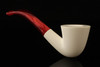 srv - Bent Dublin Block Meerschaum Pipe with custom case 15204