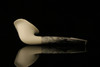srv - Freehand Plateau Block Meerschaum Pipe with fitted case M2365