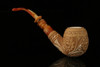 srv - Deluxe Apple Block Meerschaum Pipe with custom case M2390