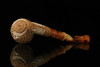 srv - Deluxe Apple Block Meerschaum Pipe with custom case M2390