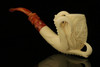 srv - Freemasonry Eagle's Claw Block Meerschaum Pipe with fitted case M2394