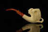 srv - Freemasonry Eagle's Claw Block Meerschaum Pipe with fitted case M2394