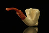 srv - Freemasonry Eagle's Claw Block Meerschaum Pipe with fitted case M2394