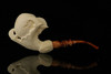 srv - Eagle's Claw Block Meerschaum Pipe with fitted case M2395