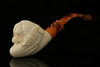 srv - Tiger Block Meerschaum Pipe with fitted case M2406