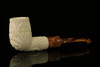 srv - Autograph Series Carved Billiard Meerschaum Pipe with fitted case M2409