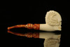 srv - Winged Skull Block Meerschaum Pipe with custom case M2413