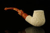 srv -  Floral Carved Block Meerschaum Pipe with fitted case M2417