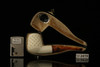 srv - Deep Lattice Block Meerschaum Pipe with fitted case M2419