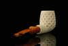 srv - Deep Lattice Block Meerschaum Pipe with fitted case M2419