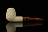 srv - Deep Lattice Block Meerschaum Pipe with fitted case M2419