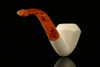 srv - Hexagon Panel Block Meerschaum Pipe with fitted case M2429