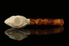 Devil Skull Block Meerschaum Pipe without case M2442