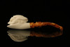 Devil Skull Block Meerschaum Pipe without case M2442