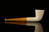 srv - Lattice Straight Dublin Block Meerschaum Pipe with fitted case M2461