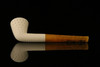 srv - Lattice Straight Dublin Block Meerschaum Pipe with fitted case M2461