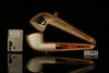 srv - Dublin Straight Block Meerschaum Pipe with fitted case M2463