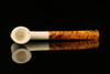 srv - Self Sitting Dublin Block Meerschaum Pipe with fitted case M2464