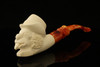 srv - Clown Block Meerschaum Pipe with fitted case M2468