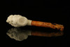 srv - Old Man Block Meerschaum Pipe with fitted case M2469