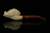 srv - Old Man Block Meerschaum Pipe with fitted case M2469