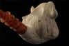 One Eye Viking Hand Carved by I. BAGLAN Block Meerschaum Pipe in a fit case 5514