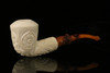 srv - Autograph Series Carved Dublin Block Meerschaum Pipe with fitted case M2497