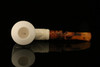 srv - Autograph Series Carved Dublin Block Meerschaum Pipe with fitted case M2497