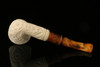 srv - Autograph Series Carved Dublin Block Meerschaum Pipe with fitted case M2497